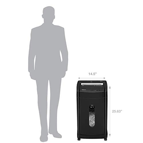 46Ms 12-Sheet Micro-Cut Heavy Duty Office Paper Shredder with Auto Reverse Jam Prevention Feature and SilentShred Technology (4817001-99)