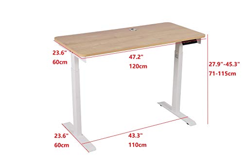 Electric Standing Desk,Adjustable Height Desk,Home Office Workstation Stand Up Desk for Small Space