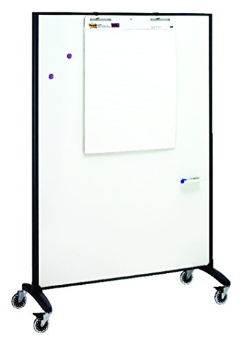 Quartet Motion Series Room Divider Partition, 48" x 72", Fabric/Porcelain (6640MB)