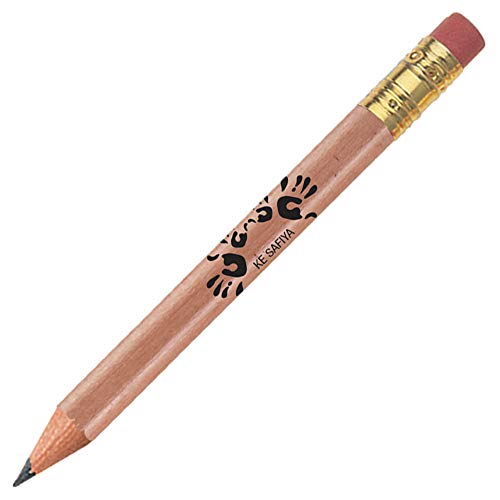Personalized Round Golf Pencil with Eraser Printed with Your Company/School Name/Logo or Message - 1440 QTY