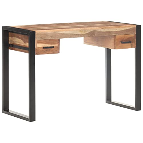 Computer Desk 43.3” Workstation Office Desk Computer Table Study Writing Desk for Office Home, with Leg Bars,Industrial Style