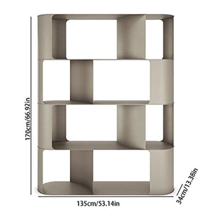 TEXBOOK Stainless Steel Multi-Layer Bookshelf Rack - Creative Simple Floor Display Stand