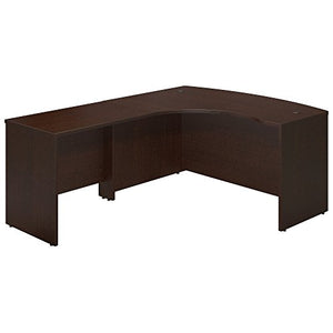 Bush Business Furniture Series C Elite 60W x 43D Left Hand Bowfront Desk Shell with 36W Return in Mocha Cherry