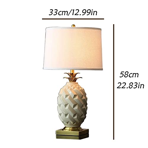 Vintage Ceramic Desk Lamp with Crack Pattern - Brass