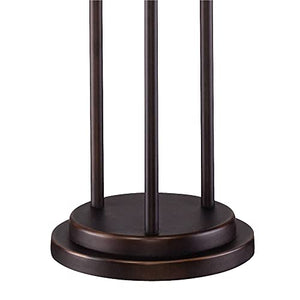 Franklin Iron Works Libby Modern Industrial Tree Floor Lamp 66" Tall Oiled Bronze Metal 3-Light Amber Seedy Glass