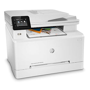 (Renewed) HP Laserjet Pro MFP M283 cdw All-in-One Wireless Color Laser Printer, White - Print Scan Copy Fax - 22 ppm, 600 x 600 dpi, 50-Sheet ADF, Auto Duplex Printing, Ethernet, Cbmoun Printer_Cable