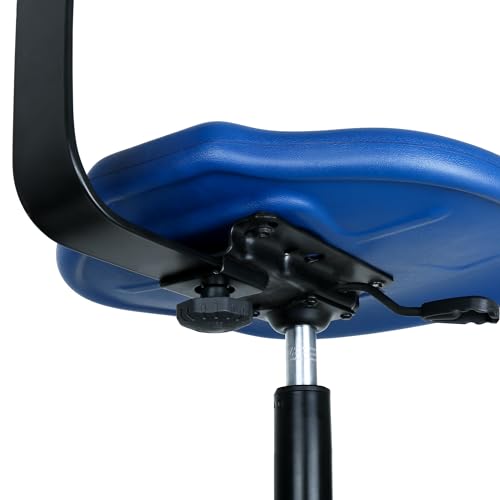 TAKE UR SEAT Deluxe Polyurethane Drafting Lab Stool Chair - Blue