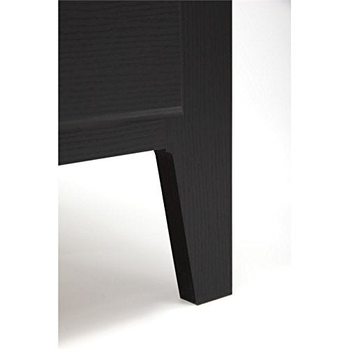 kathy ireland Home by Bush Furniture Connecticut 60W L Desk in Black Suede Oak