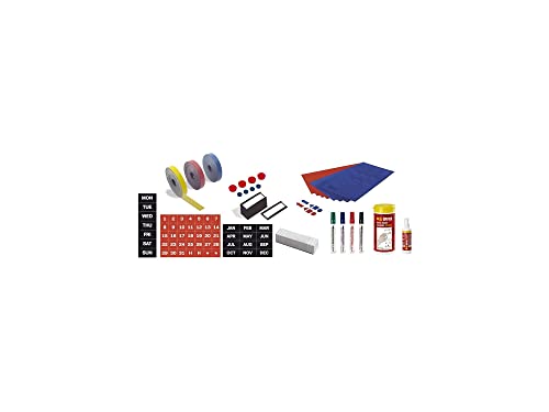 MasterVision Gold Ultra Planning Board Magnetic Dry Erase Grid with Accessory Kit, 48" x 72", Whiteboard with Aluminum Frame
