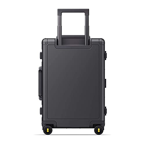 LEVEL8 Gibraltar 20" Aluminum Carry-On Luggage with Laptop Backpack - Dark Grey