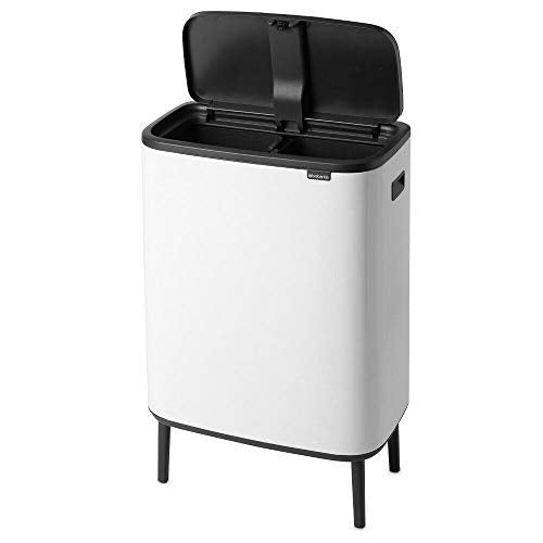 Brabantia Bo Touch Bin Hi Recycling 2x30 litres, White