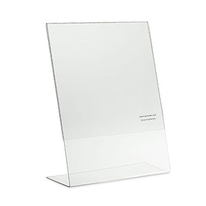 SOURCEONE.ORG Best Value 8.5 X 11 Inches Thick Acrylic Slant Back Sign Holder Ad Frame Picture Frame, Clear Acrylic Perfect for Trade Shows, Museums, Retail Stores (48 Pack)