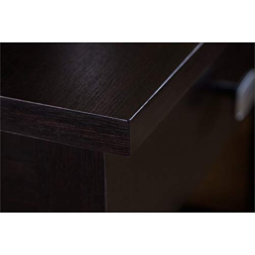 Bush Furniture Broadview Computer Desk with Drawers in Espresso Oak