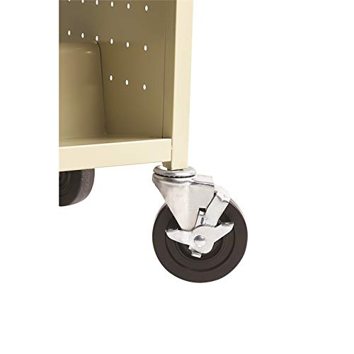 Hirsh Industries Double Sided Book Cart - Putty 21785