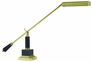 House Of Troy P10-190-M Counter Balance 20-Inch Portable Fluorescent Short Arm Lamp, Polished Brass and Black Marble