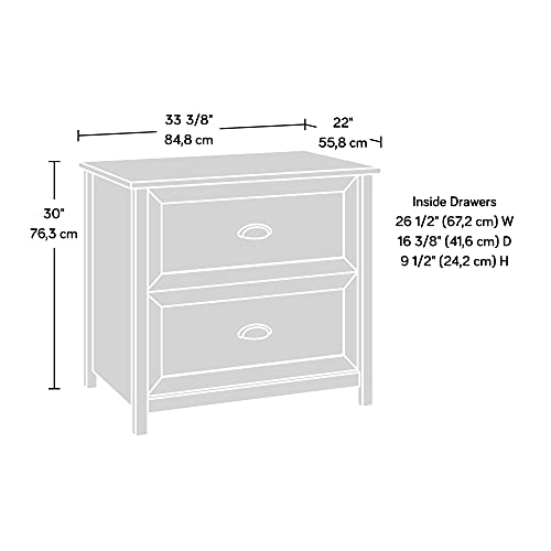 Sauder County Line Lateral File Cabinet, Estate Black Finish, L: 33.39" x W: 21.97" x H: 30.04