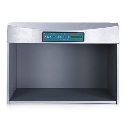 YFYIQI Color Assessment Cabinet Light Box with 6 Light Sources - D65 TL84 UV F CWF TL83
