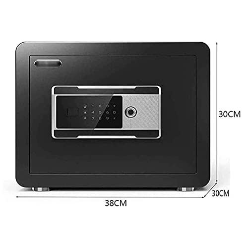 Jiaong Safety Boxes for Home, Digital Security Safe Box for Home Office Double Safety Key Lock and Password, Fireproof Waterproof Lock Cabinets Cash Strongbox Solid Steel Safety Lock