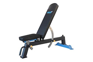 Adjustable Weight Bench| Heavy Duty Strength Training Utility Bench for Full Body Workout| New Model-Weight Capacity 1000 lbs (Black & Blue)