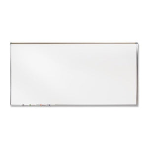 Ghent 4.5 x 8.5 Inches Aluminum Frame Porcelain Magnetic Projection Whiteboard with 1-Inch Maprail (PRM1-4-4)