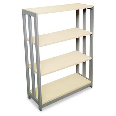 Linea Italia TR735OAT Trento Line Bookcase, Three-Shelf, 31-1/2w x 11-5/8d x 43-1/4h, Oatmeal