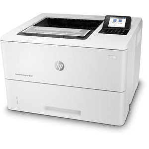 Hewlett Packard Laserjet Enterprise M507dn Monochrome Printer (1PV87A) with Power Strip Surge Protector and Electronics Basket Microfiber Cleaning Cloth