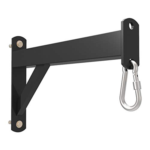 Dip Stands Punching Bag Hangers Wall Mount Steel Heavy Triangle Load-Bearing Design Boxing Punch Bag Bracket with Complete Fitting Screw Strength Training Equipment (Color : Black, Size : 50cm)