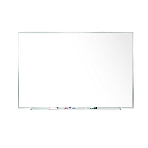 Ghent 4.5" x 5.5"  Alum Frame Painted Steel Magnetic Whiteboard, 1 Marker, 1 Eraser