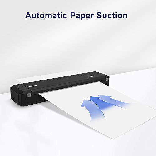 Polono Wireless A4 Paper Printer,Portable Bluetooth Printer, Mini Printer Support Ordinary A4 Paper,Direct Thermal Transfer Printer with Auto Paper Feed, Available for Android and iOS Phones