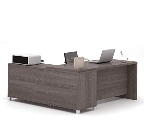 Bestar Pro-Linea L-Desk, Bark Grey