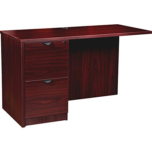 Lorell Mahogany Left Return Desk 48"x24"x29