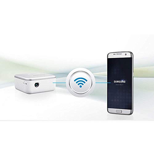 Samsung Smart Beam Portable Mini Projector (SSB-10DLFN08 Silver) Wi-Fi Connection, Screen Mirroring (Samsung Smart View App), 4000mAh Battery