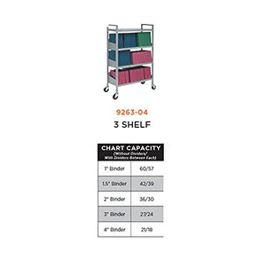 Carstens Flexfit Open Chart Racks, 3 Shelves, 270 lb. Load Capacity