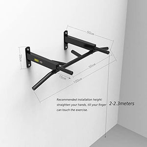 TYX Heavy Duty Chin Up Bars, Wall Mounted Pull Up Bar with Multi Grips, Strength Training Equipment for Home Gym Indoor,Black