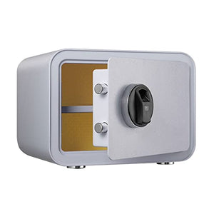 SMLZV Security Safes,Smart Fingerprint Safe,Digital Safe Box,for Home, Business or Travel,Protect Jewelry, Money, Passports (Color : Silver)