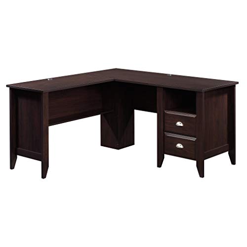 Sauder 422191 Shoal Creek L-Desk, L: 58.74" x W: 58.74" x H: 29.76", Jamocha Wood finish