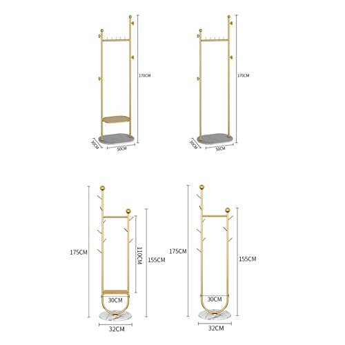 BinOxy Free Standing Coat Rack - Multifunctional Bedroom and Living Room Storage Shelf