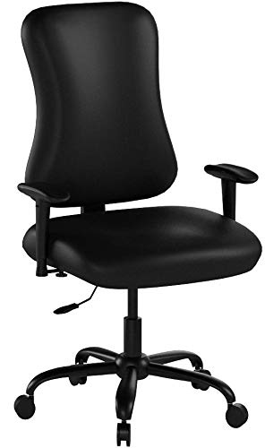 Safco Products 3592BL Optimus Big & Tall Chair, 400 lb. Capacity (Optional arms sold separately), Black Vinyl