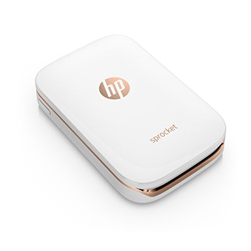 HP Sprocket Portable Photo Printer, X7N07A, Print Social Media Photos on 2x3 Sticky-Backed Paper - White