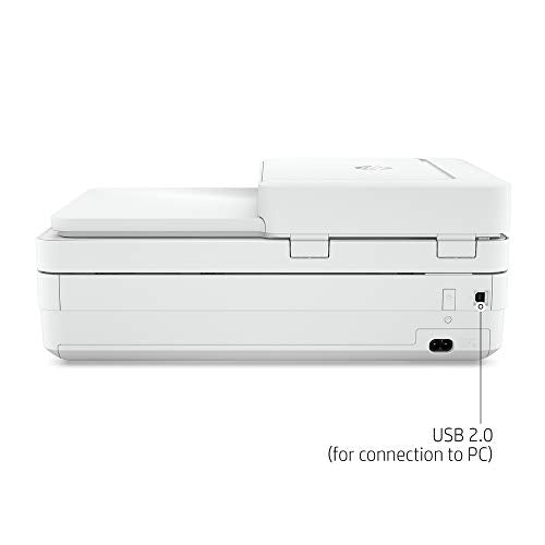 H-P Wireless Inkjet Color Printer Mobile Print, Scan & Copy, Auto Document Feeder Features 2-Sided Printing, Multi-Page scanning, Smart contextual Control Panel Buttons with 6 ft Printer Cable