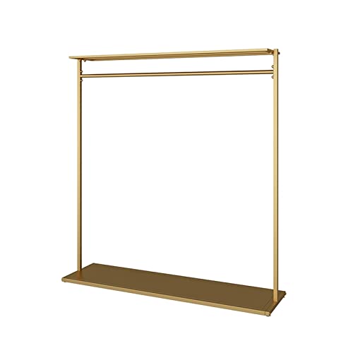 BinOxy Free Standing Coat Rack Heavy Duty Multifunctional Floor Rack - Gold, Size L