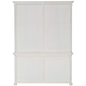 Beaumont Lane Storage Cabinet with Hutch in Pure White