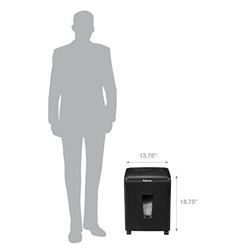 Fellowes 62MC 10-Sheet Micro-Cut Home and Office Paper Shredder with Safety Lock for Added Protection (4685101),Black