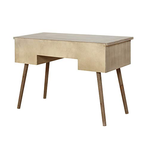 Felix Desk in Artist Palette with Storage And Telescoped Wood Legs, by Artum Hill