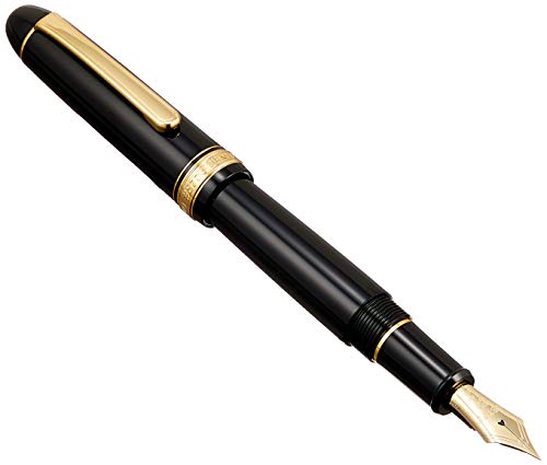 Platinum Fountain Pen #3776 Century (Extra Fine, Black in Black)
