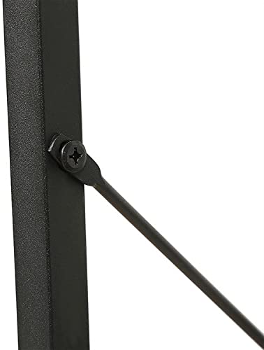 SYLTER Office Conference Table with Storage Shelves 43.3" - Black Metal Frame