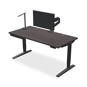 UPLIFT Desk Ash Gray Laminate Standing Desk 60x30 - 2-Leg V2 Adjustable (White)