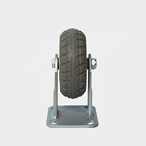 VKEID Heavy Duty Rubber Swivel Castor Wheel Set - 4 Pcs with Brake Lock