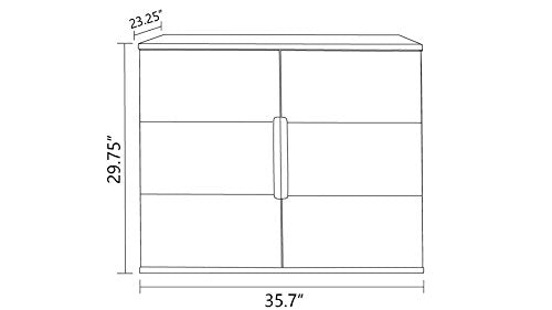 Hayes Modern 2 Door Storage Cabinet with Glass Doors - White