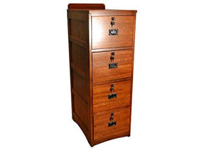 Crafters and Weavers Mission Oak 4 drawer File Cabinet Office Cabinet